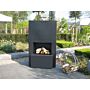 GardenMaxX Pinacate chimenea exterior negro