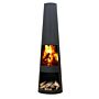GardenMaxX Rengo negro chimenea exterior