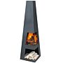 GardenMaxX Sanga negro chimenea exterior