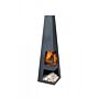 GardenMaxX Sanga negro chimenea exterior