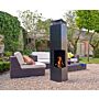 GardenMaxX Tacora negro chimenea exterior