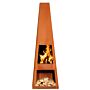 GardenMaxX Vilos XL Corten chimenea exterior