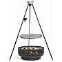 CookKing Trípode 180 cm con rejilla de parrilla + polea