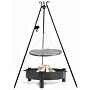CookKing Trípode 180 cm con Parrilla de Acero Inox. + Polea