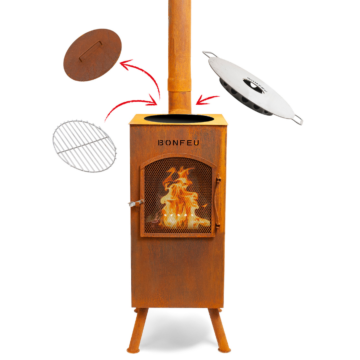BonFeu BonCarré Corten Chimenea de jardín