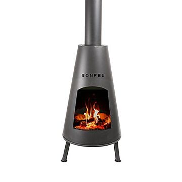 BonFeu BonPyra chimenea exterior con fuego
