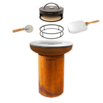 Pack ahorro BonFeu BonBiza corten + horno para pizza + soporte + pala para pizza + cortador de pizza