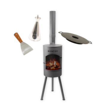 Pack ahorro BonFeu BonGiano SP negro + plancha + aceitera + espátula