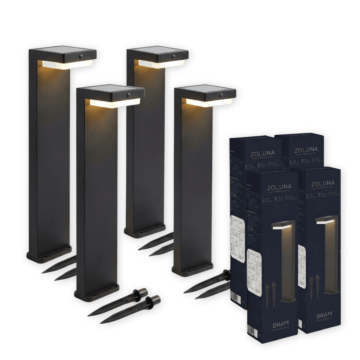 Pack ahorro ZOLUNA 4x Lampara solar con estaca Bram