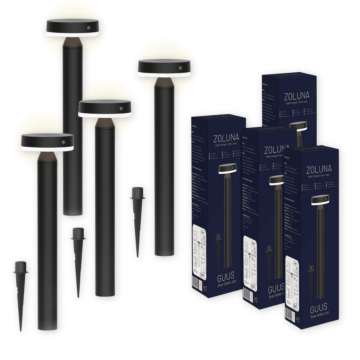 Pack ahorro ZOLUNA 4x Lampara solar con estaca Guus