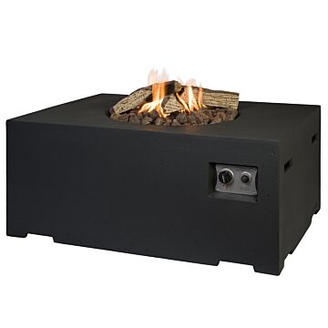 mesa de fuego rectangular negra