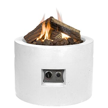 Cocoon mesa de fuego redonda blanca
