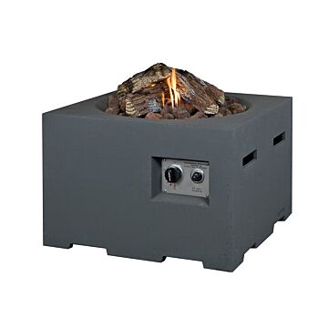 Vuurtafel vierkant klein antraciet