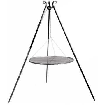 CookKing Trípode 180 cm Con Parilla De Acero 60 cm