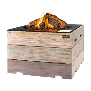 Happy Cocooning mesa de fuego cuadrada negra 