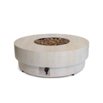 Mesa brasero Estate Round 105 travertino Happy Cocooning