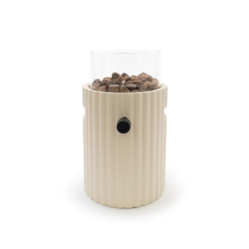 Chimenea de mesa Lumi Rib beige Happy Cocooning