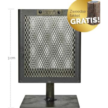 Antorcha sueca estándar cuadrada baja (incl. antorcha sueca)