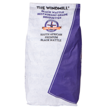 The Windmill Premium South African Black Wattle Briquettes cara frontal