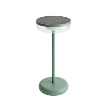 Lámpara de mesa solar ZOLUNA Bobbie en color verde fresco
