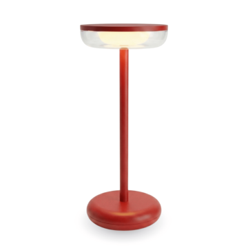 Lámpara de mesa solar ZOLUNA Bobbie en color rojo noche
