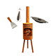 Pack ahorro BonFeu BonGiano SP corten + plancha + aceitera + espátula