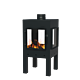 FORNO Chimenea exterior Digna Negro