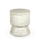Mesa auxiliar/mesa refrigeradora Round travertino Happy Cocooning