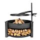 CookKing cuenco de fuego multifuncional Montana X con rejilla para asar 60 cm