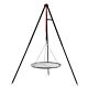 CookKing Trípode 160 cm con parrilla de acero inoxidable 50 cm