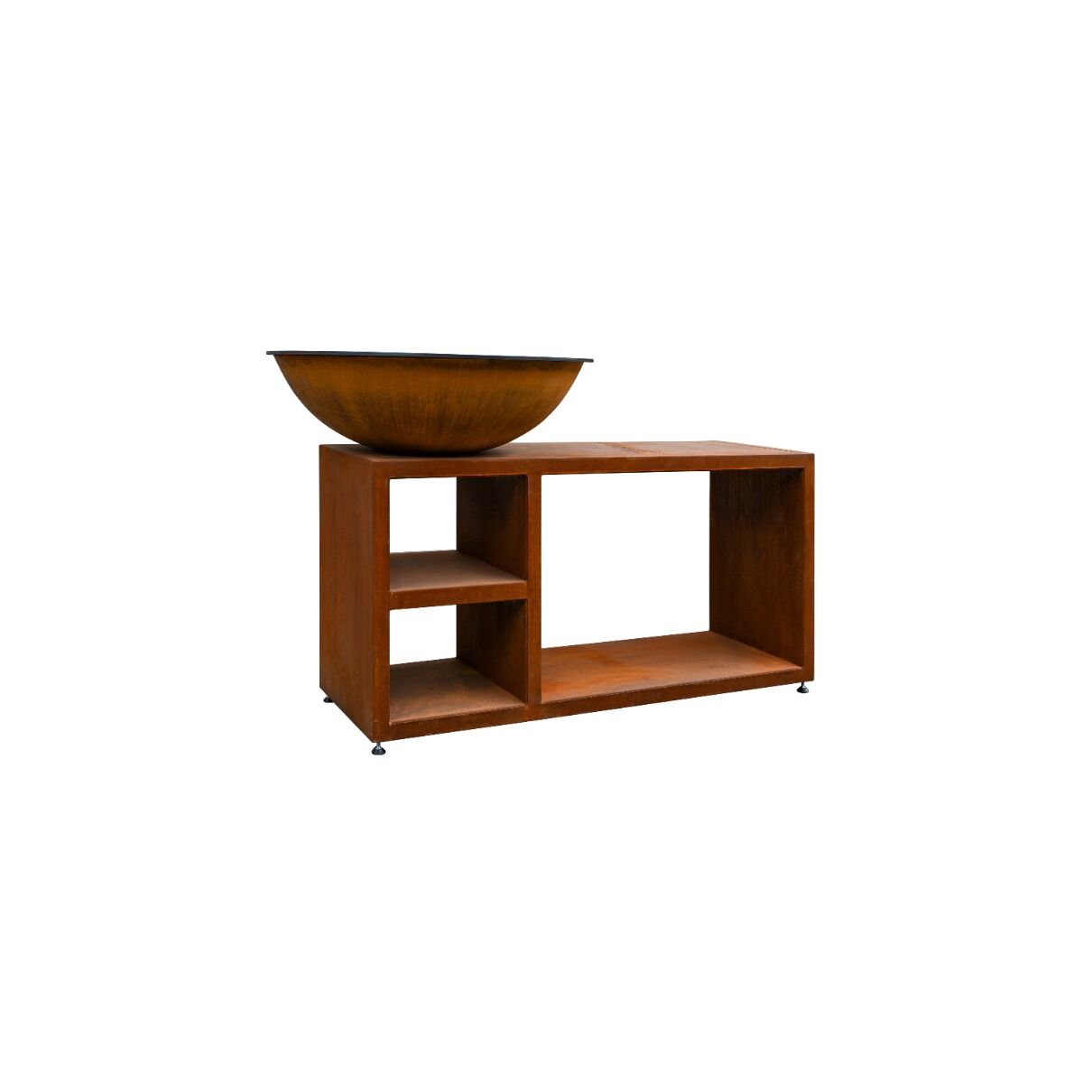 Barbacoa plancha PIATTO TAVOLO grande acero corten Quoco