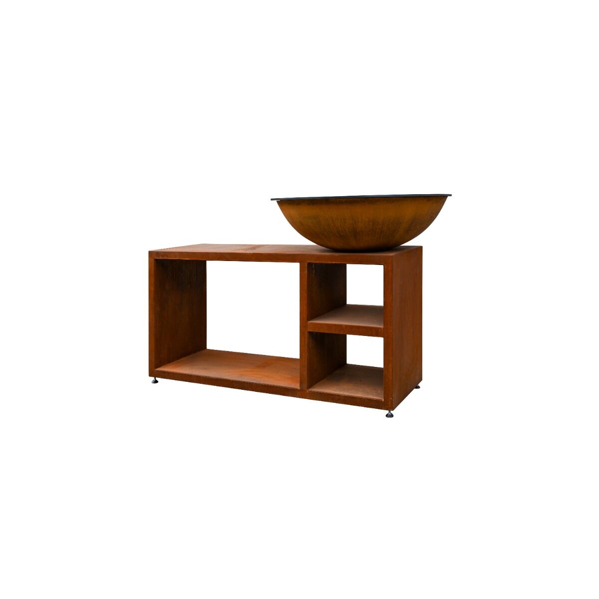 Barbacoa plancha PIATTO TAVOLO grande acero corten Quoco