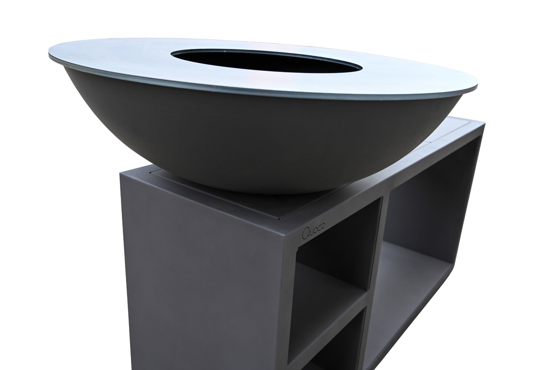 Quoco PIATTO Tavolo Gris Oscuro