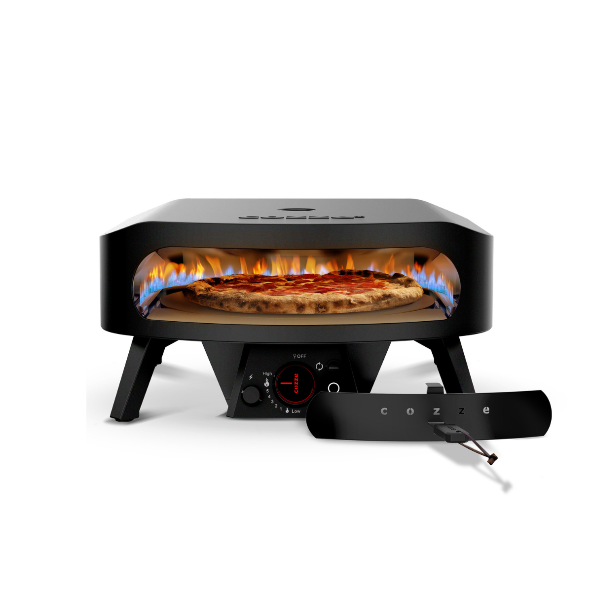 Horno para pizza de gas Classic ROTATE Black de 17" Cozze
