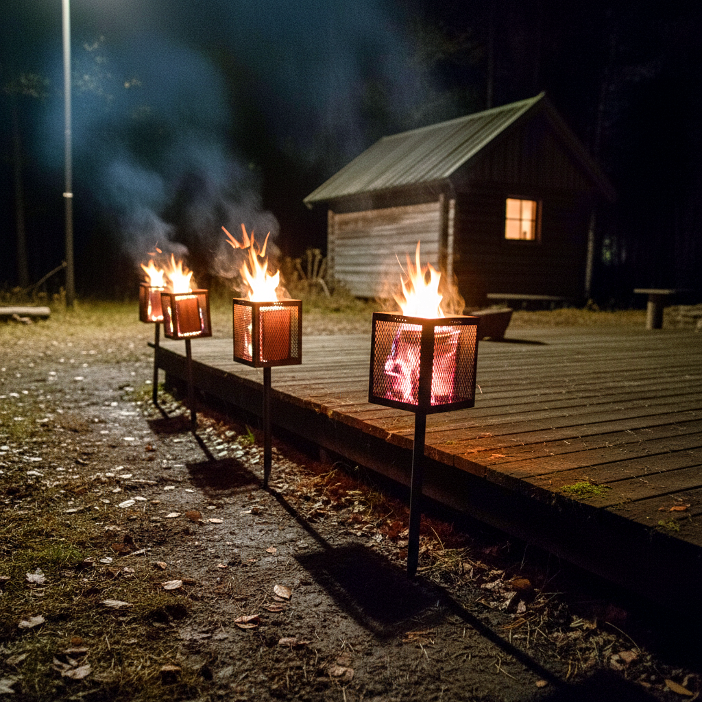 STOOQ Linterna Sueca Highlander Cuadrada