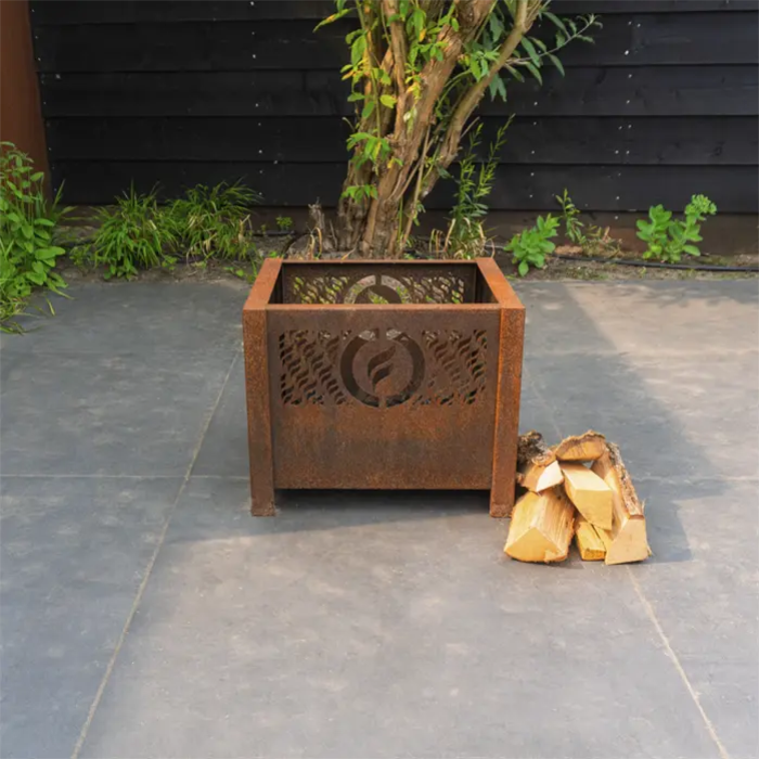 Cesta de fuego Fire Crate acero corten FORNO