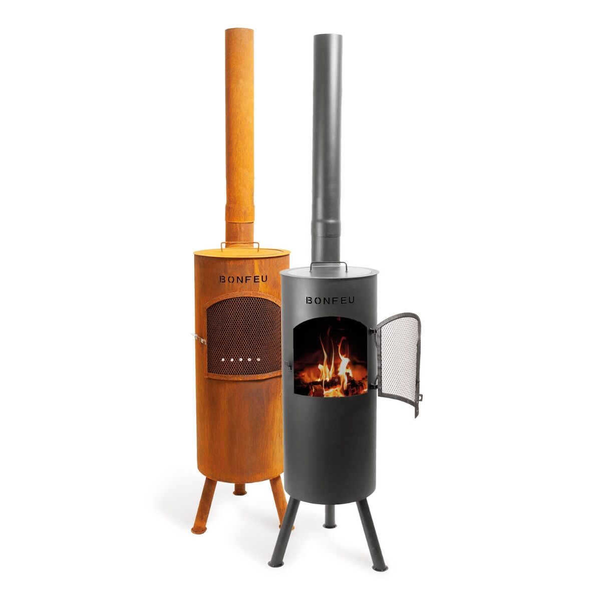 BonFeu BonGiano LP Corten Chimenea exterior 