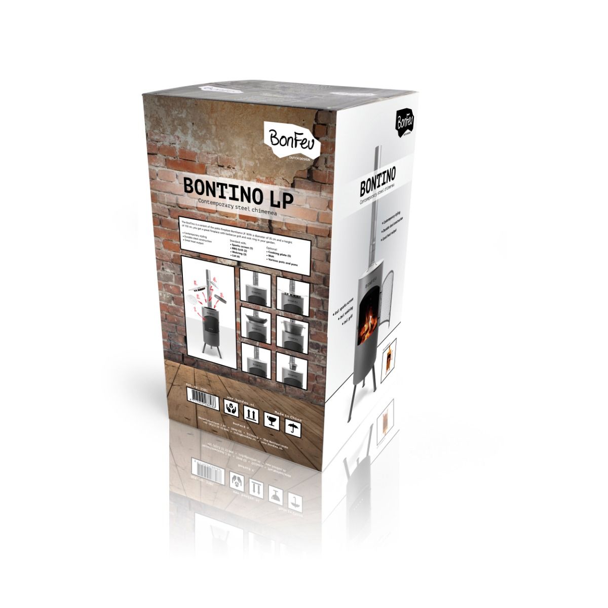 BonFeu Bontino LP Negro chimenea de jardín