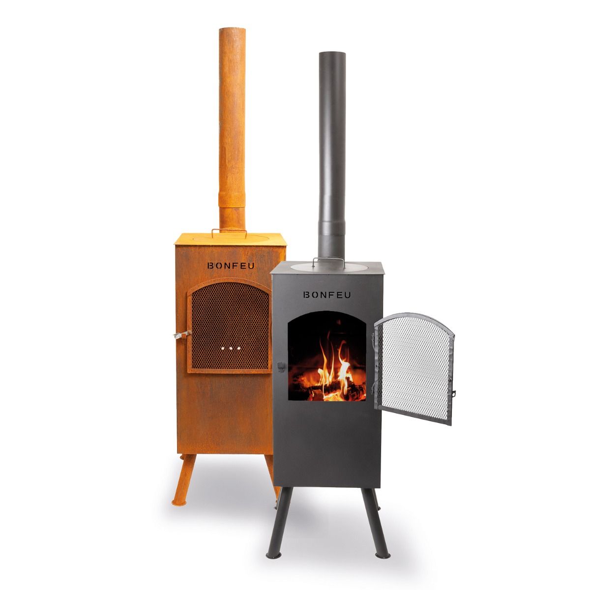 BonFeu BonCarré QLP Negro chimenea de jardín
