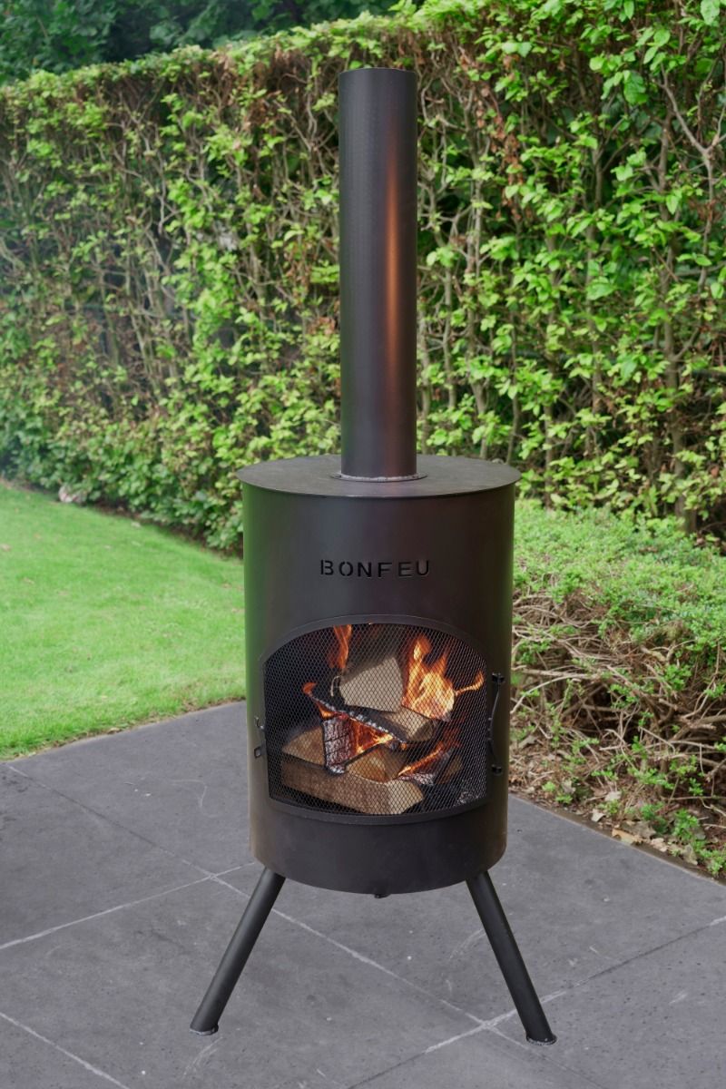 BonFeu BonTon 50 Negro chimenea de jardín