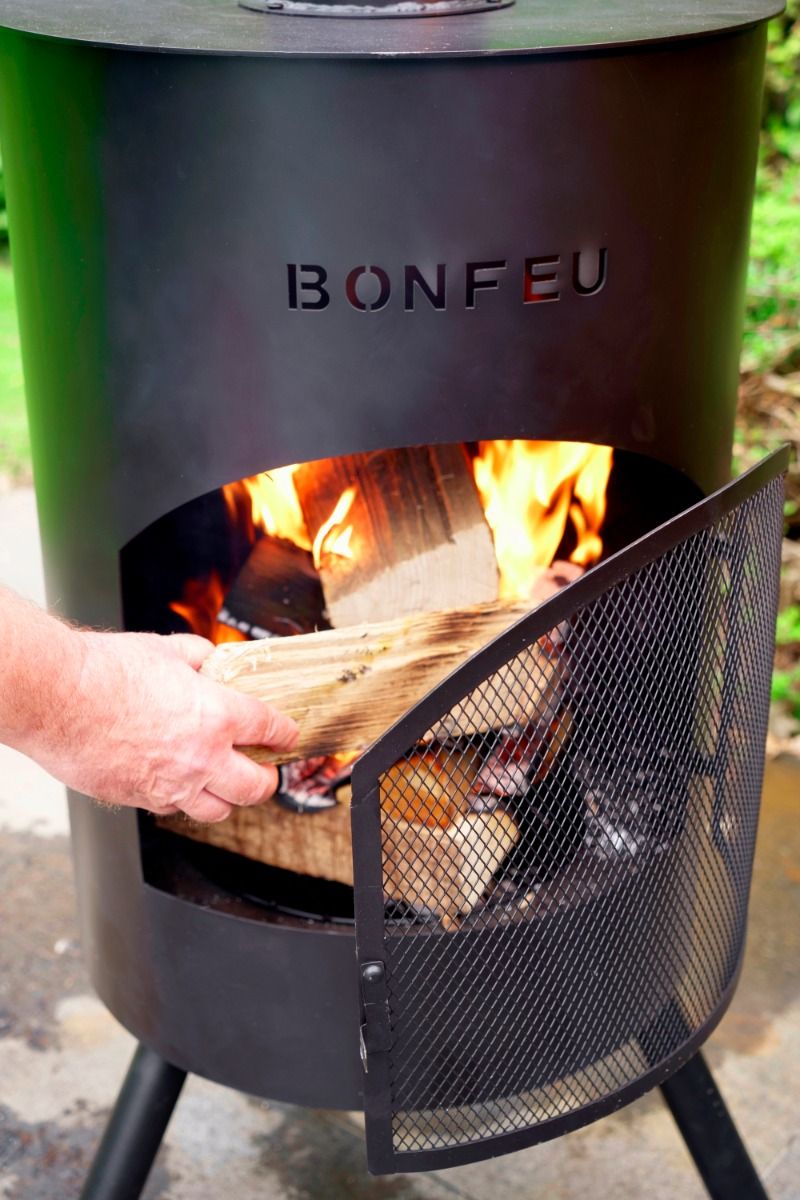 BonFeu BonTon 50 Negro chimenea de jardín
