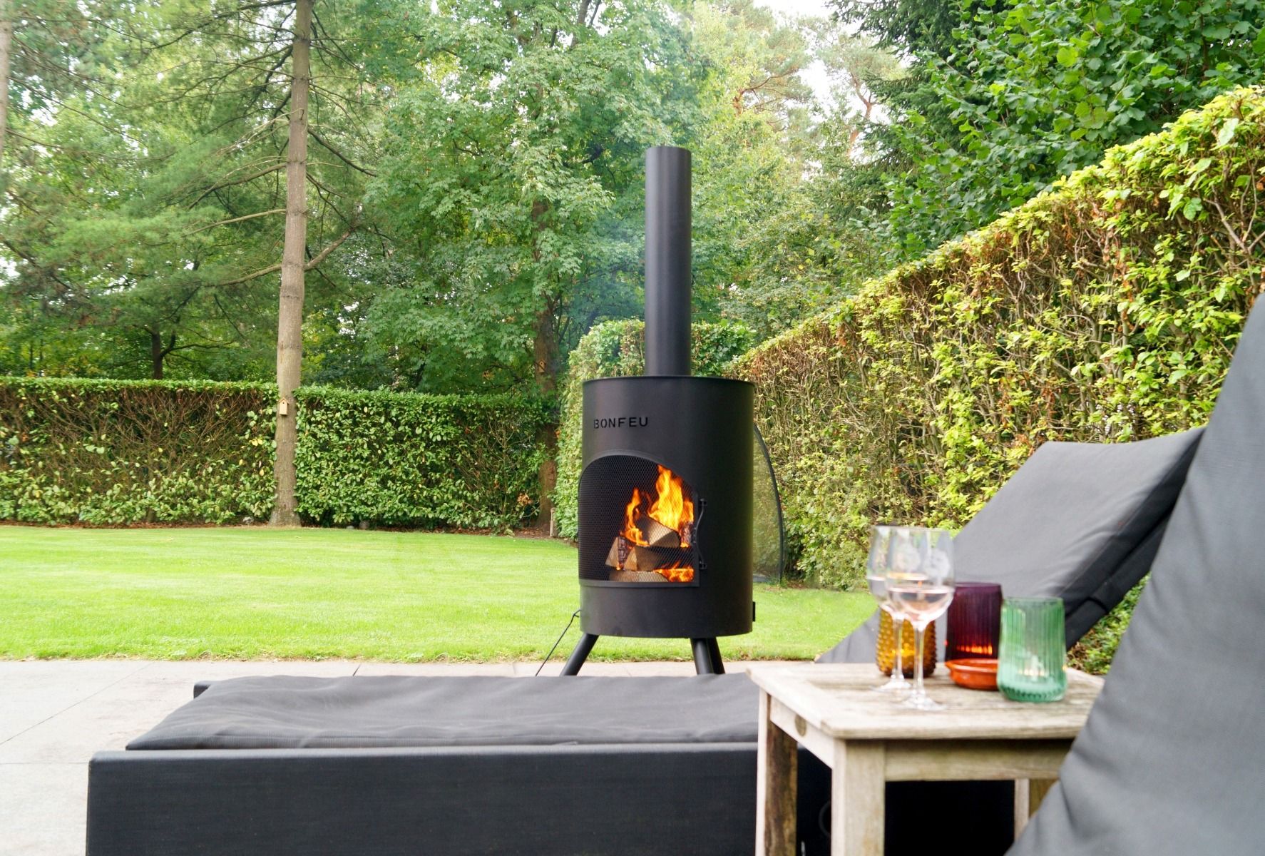 BonFeu BonTon 50 Negro chimenea de jardín