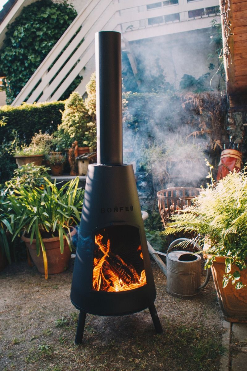 BonFeu BonPyra Negro chimenea de jardín