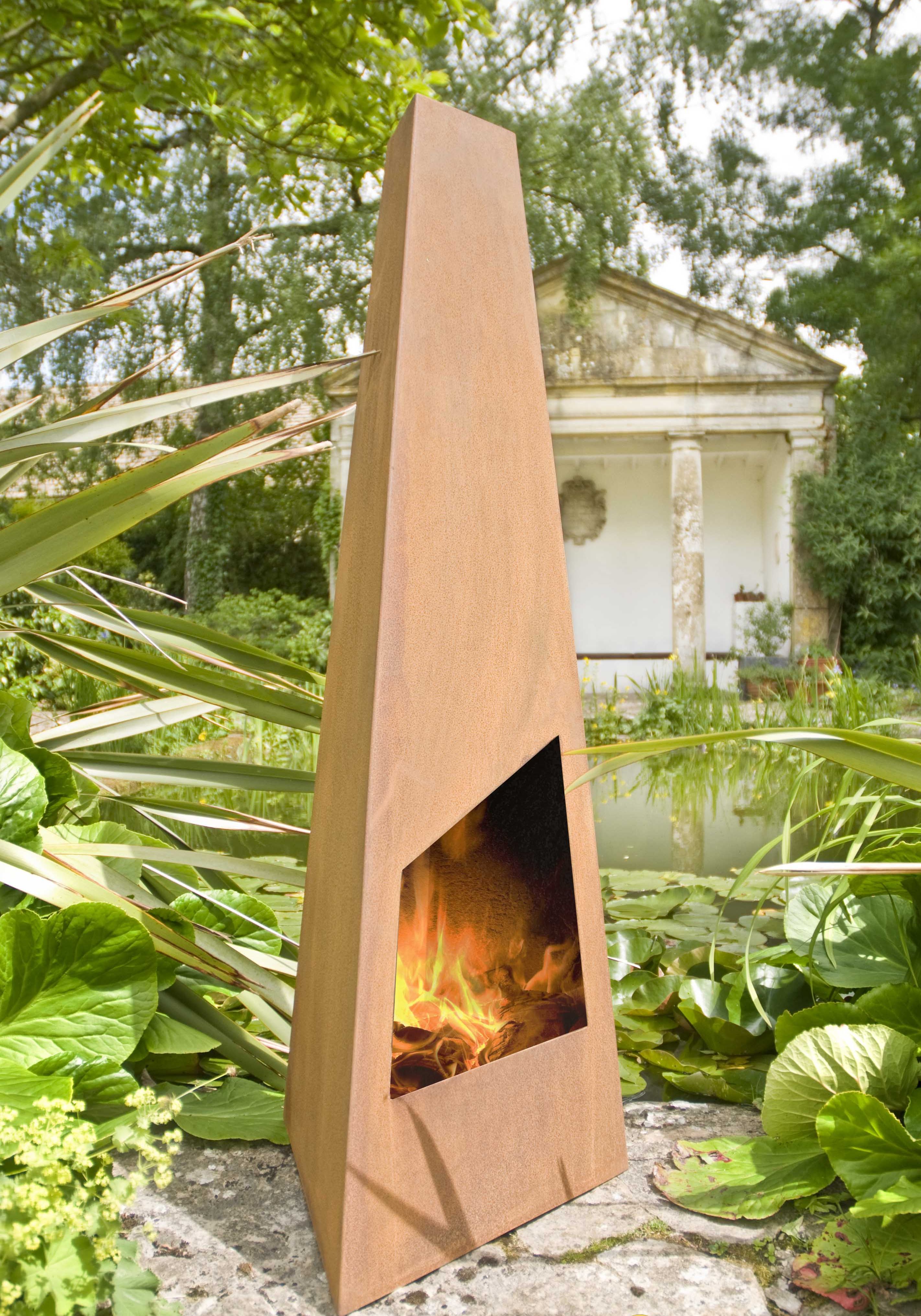 GardenMaxX Nevados Corten chimenea exterior