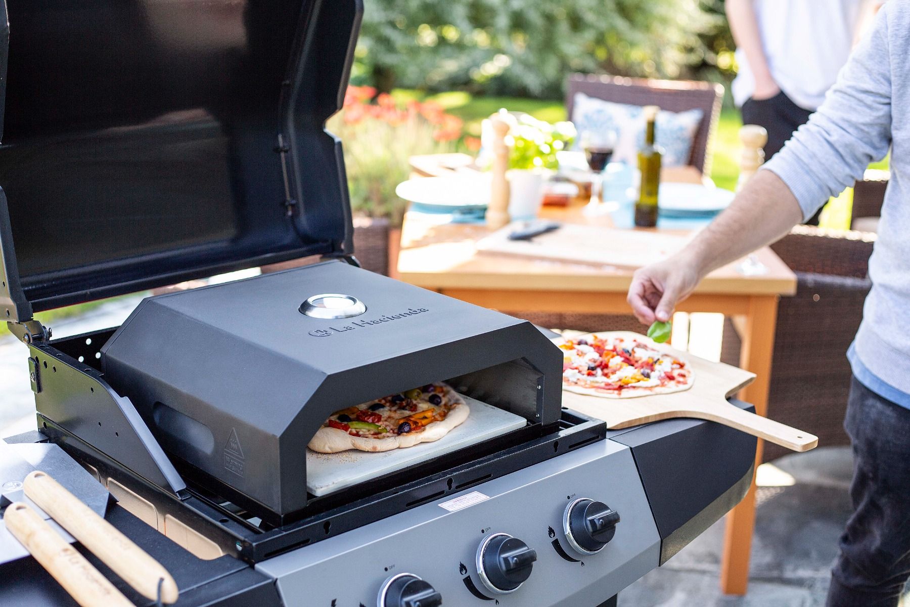 La Hacienda Firebox BBQ Horno para pizzas (Negro)