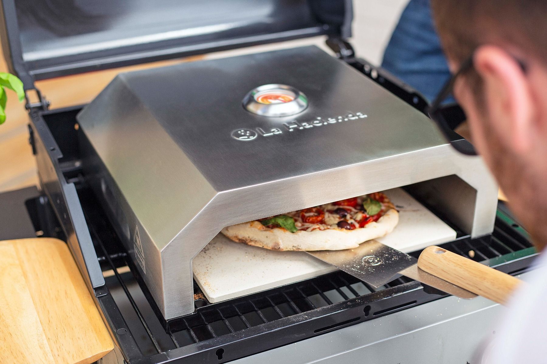 La Hacienda Firebox BBQ Horno para pizzas (Acero inoxidable)