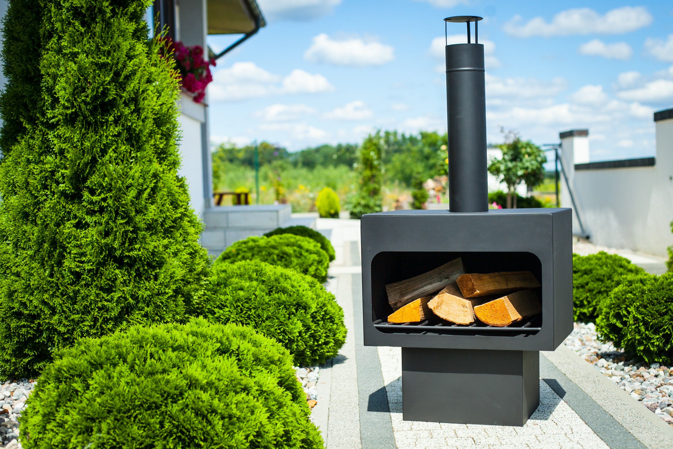 Redfire Jersey XL Chimenea de patio Negro