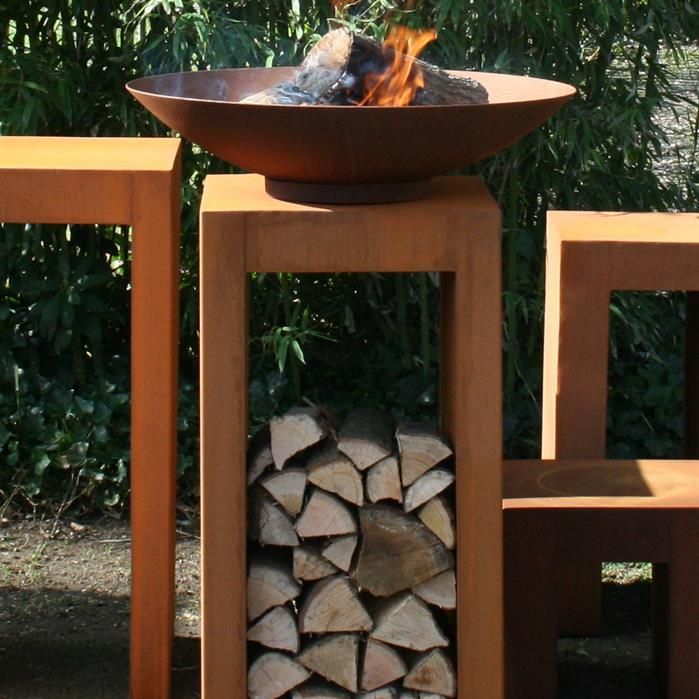 FORNO Pedestal Abierto Acero Corten