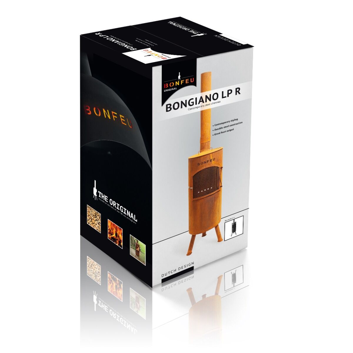 BonFeu BonGiano LP Corten Chimenea exterior 