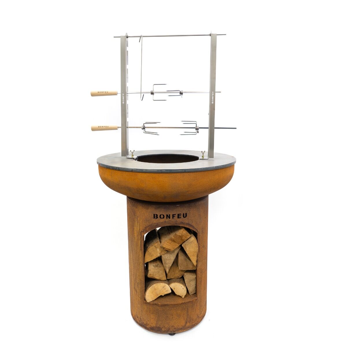 Barbacoa plancha BonBiza abierta negra BonFeu